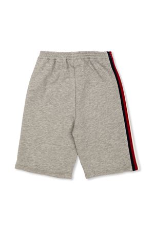 Light grey felted cotton jersey shorts GUCCI KIDS | 805456XJGX51183